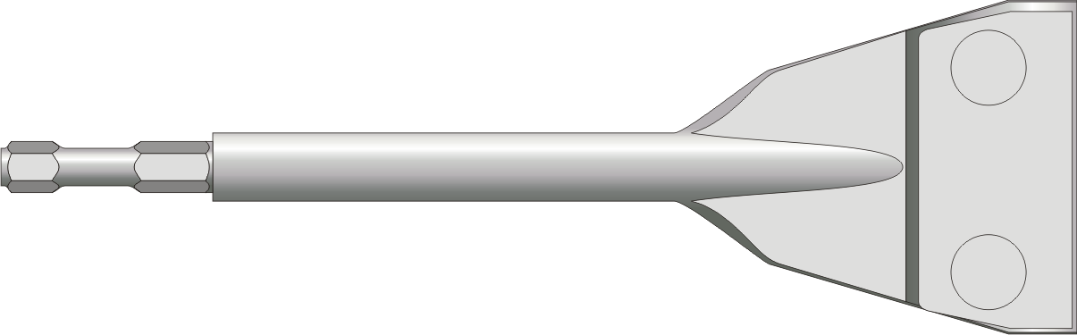 VOGT Schaberhalter angewinkelt b = 100 mm, l = 300 mm - 18mm Meißelaufnahme - M500.18