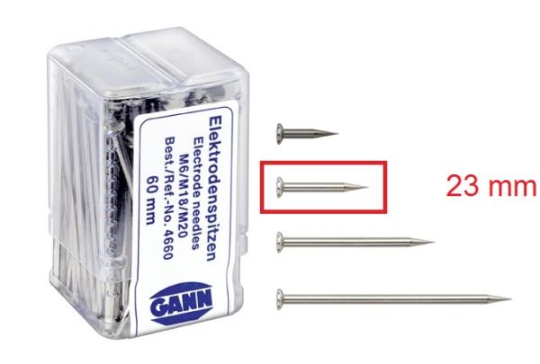 Gann Elektrodenspitzen ohne Teflonisolation - 23 mm