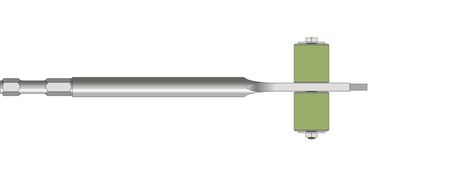 VOGT Blechmeißel auf Rollen M 650 R l = 300 mm - 14mm Meißelaufnahme