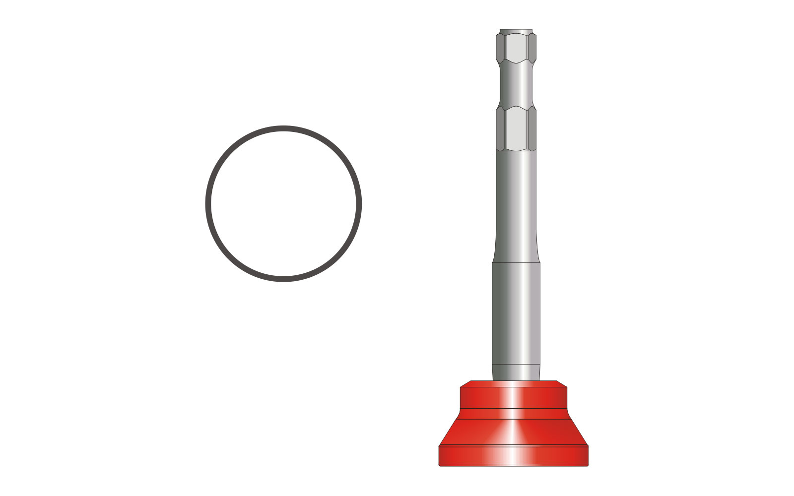 VOGT Verdichterplatte rund 70 mm , l = 220 mm - 18mm Meißelaufnahme - V5070.18H