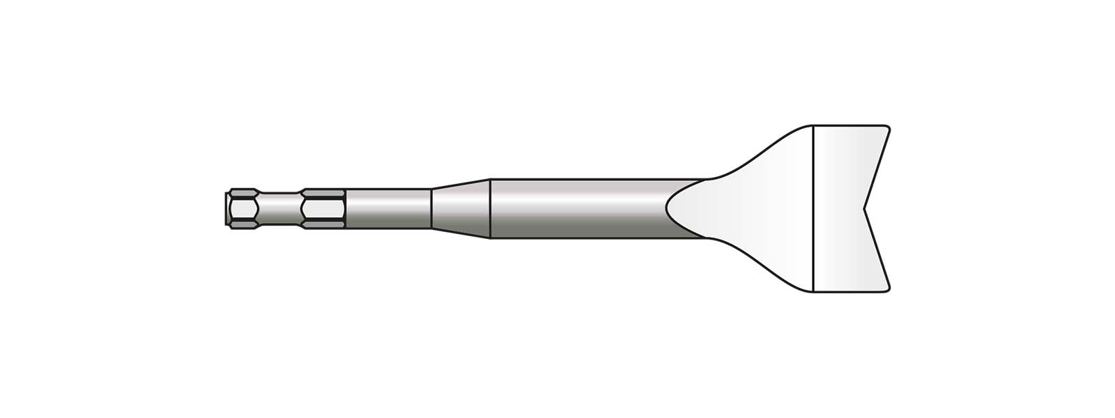 VOGT Stopfmeißel b = 80 mm, l = 340 mm - 18mm Meißelaufnahme - 808.18
