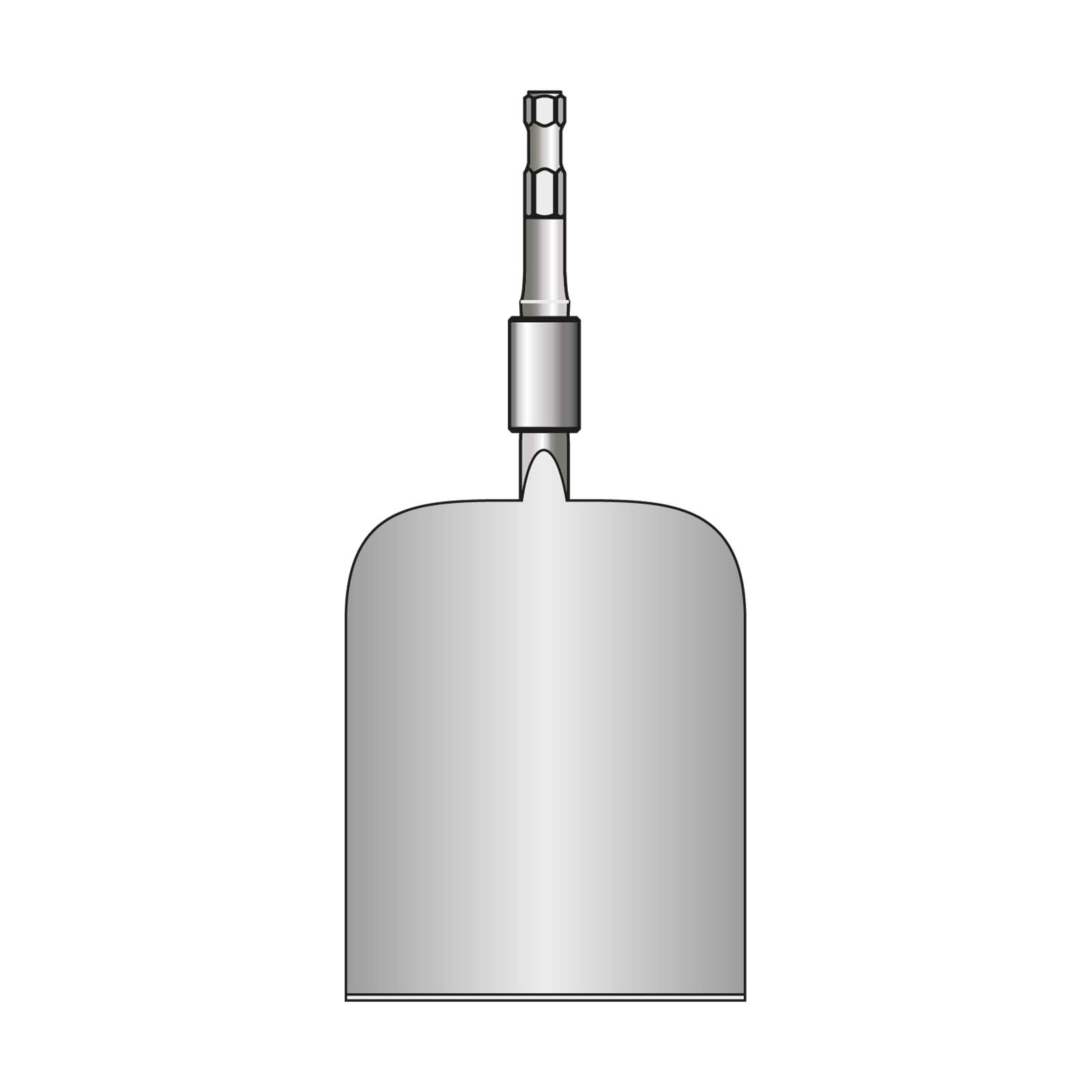 VOGT Grabschaufel mit gerader Schneide b = 200 mm, l = 440 mm - 14mm Meißelaufnahme - GSA200H