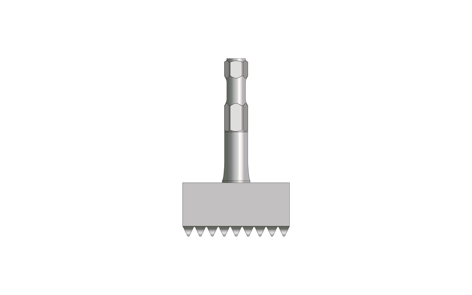 VOGT Stockerplatten mit 9x9 Zähnen 80/80 mm, l = 150 mm - 18mm Meißelaufnahme - S880.18H